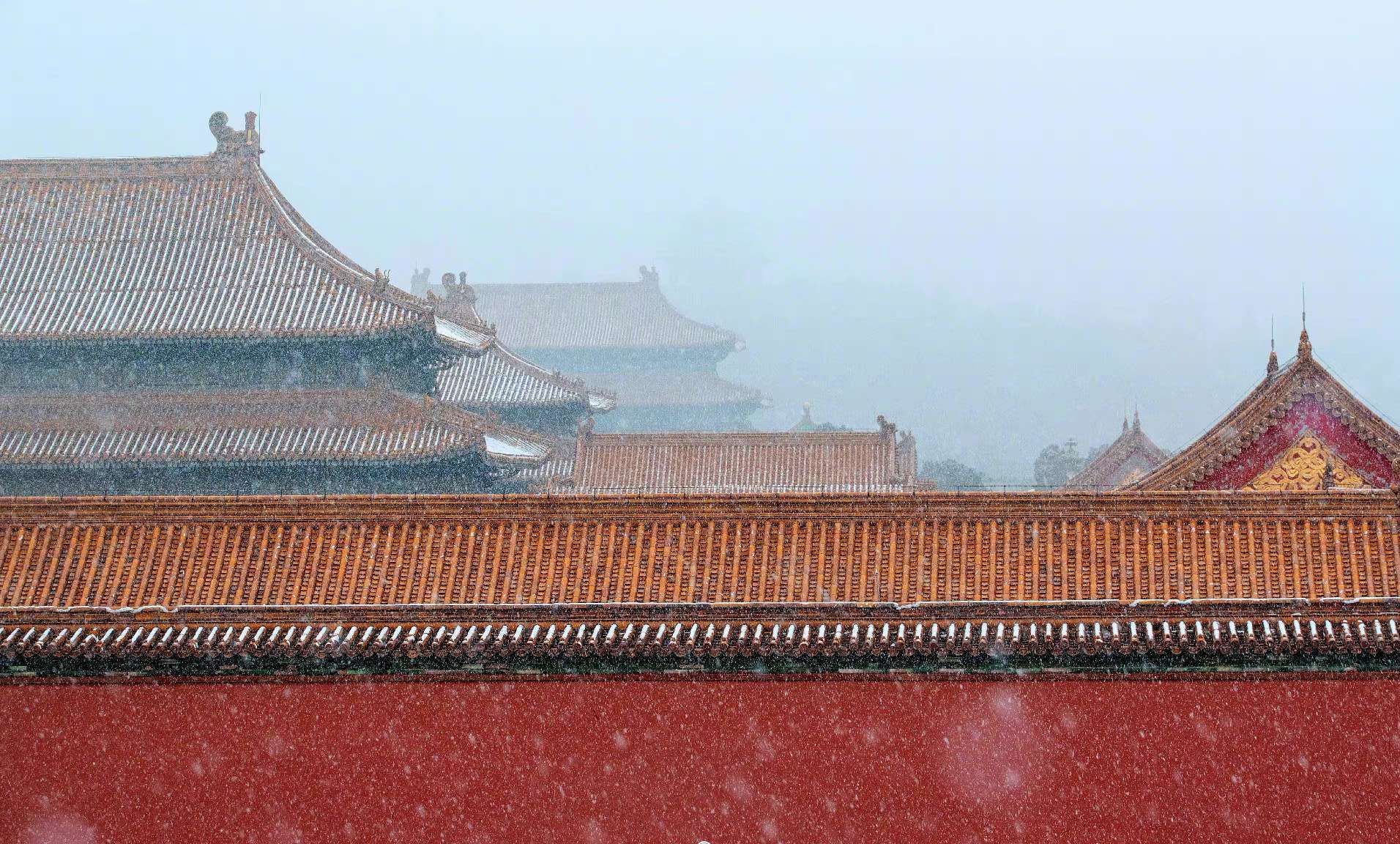 故宫雪景壁纸横屏图片