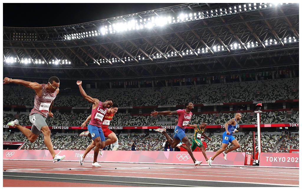 奥运百米飞人大战雅各布斯封王 苏炳添9秒98第6创历史