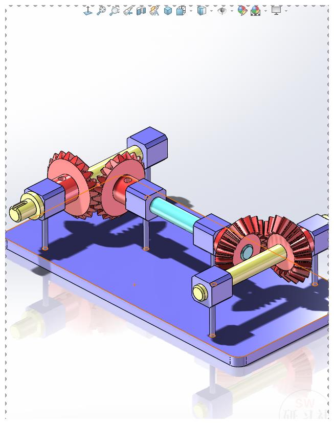 8.在左侧设计树里找到齿轮——显示旋转的草图.9.