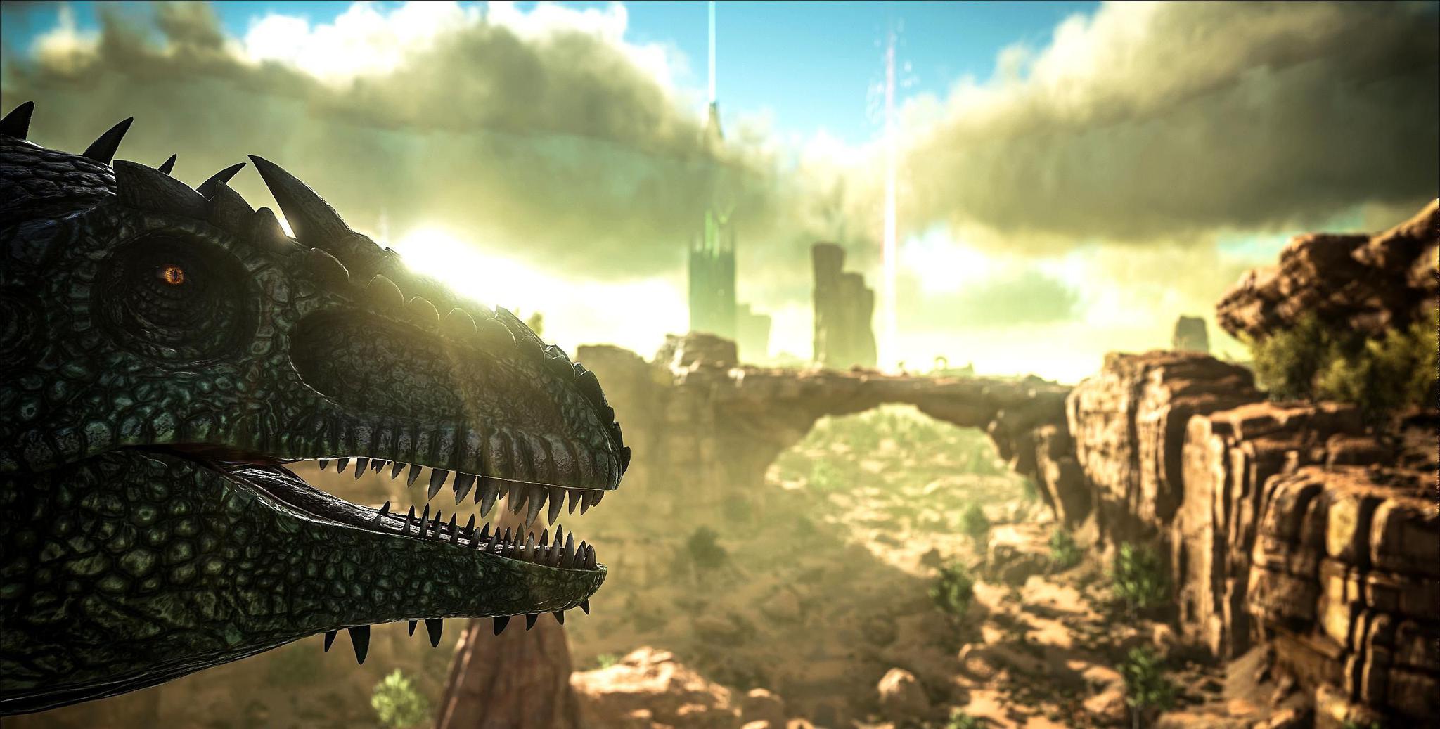 方舟生存进化:方舟最大的卫星,南方巨兽龙霸气的壁纸分享