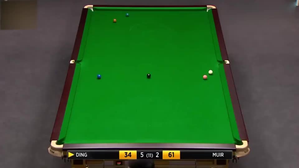 丁俊晖在对手已经超分2分的情况下 一杆绿球的斯诺克直接逆转比赛