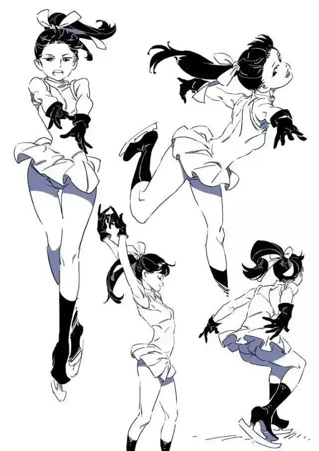 绘画素材这组人体动态素材有点酷