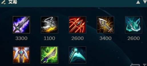 后期可以补出复活甲或者水银弯刀这样带有保命特性的装备提升艾希的