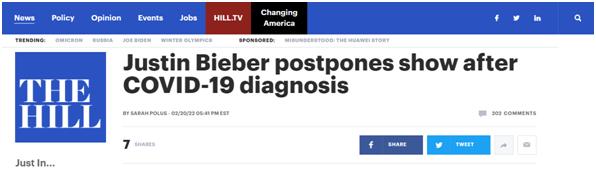 美媒:加拿大歌手贾斯汀•比伯感染新冠病毒,演唱会推迟休闲区蓝鸢梦想 - Www.slyday.coM 美媒:加拿大歌手贾斯汀•比伯感染新冠病毒,演唱会推迟休闲区蓝鸢梦想 - Www.slyday.coM