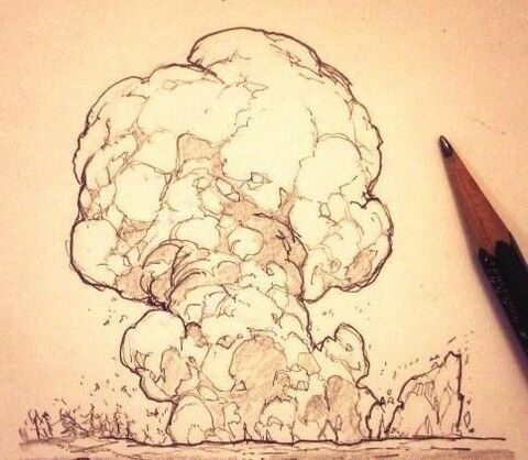 爆炸的画法简单图片