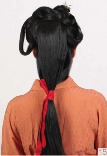 髻之美:侧垂髻披发造型|头发|假发片|发尾_新浪新闻