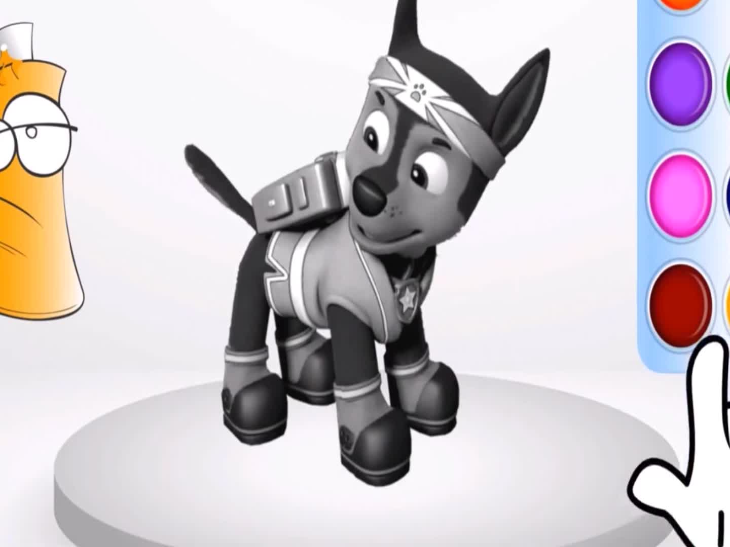 汪汪队阿奇的新造型,好酷呀!少儿色彩启蒙,颜色双语早教