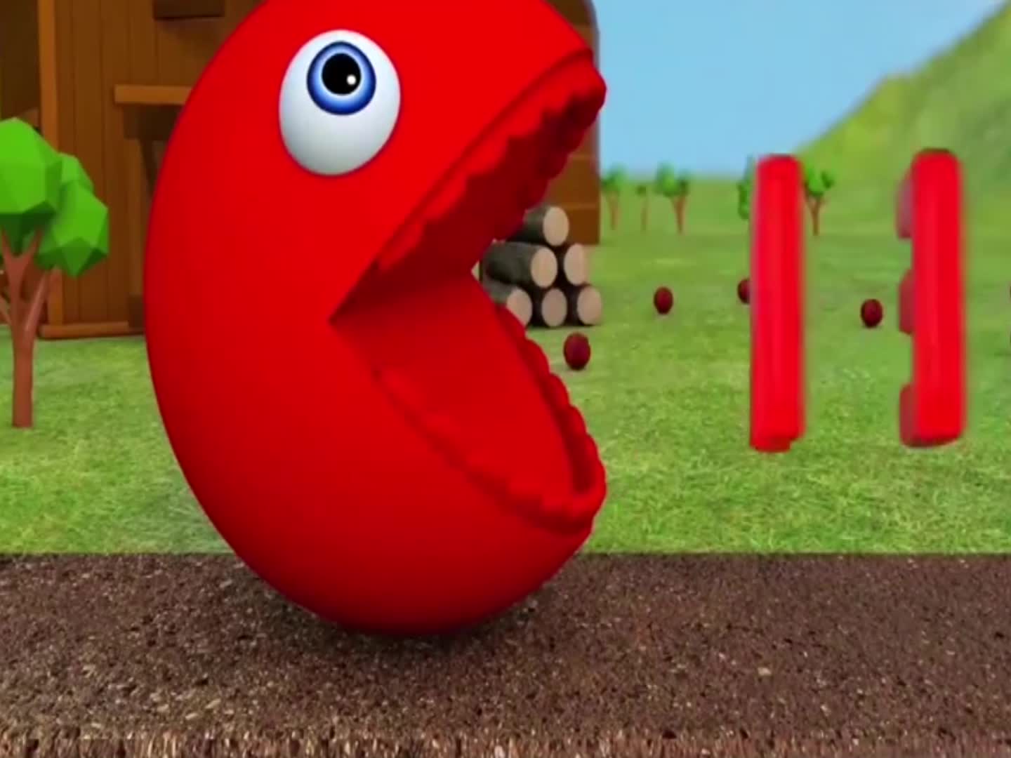 小球球吃西瓜糖益智动画学颜色