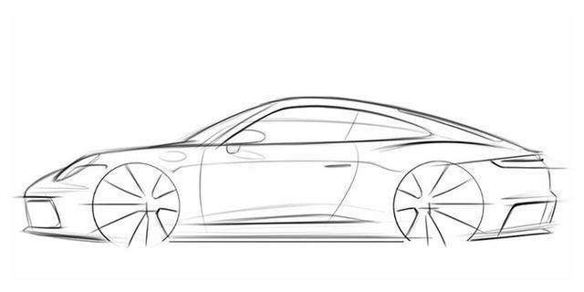 保时捷911草图绘制过程解析光与影的完美运用