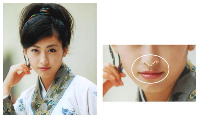 避免成熟 显老的状态,同时又让人的视线能够更加聚焦到鼻头与唇部这一