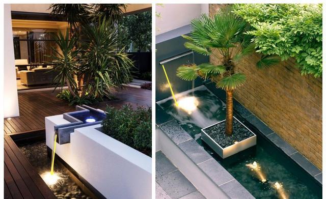 有个院子再小也无妨沿着露台挖水池养鱼种荷花潺潺