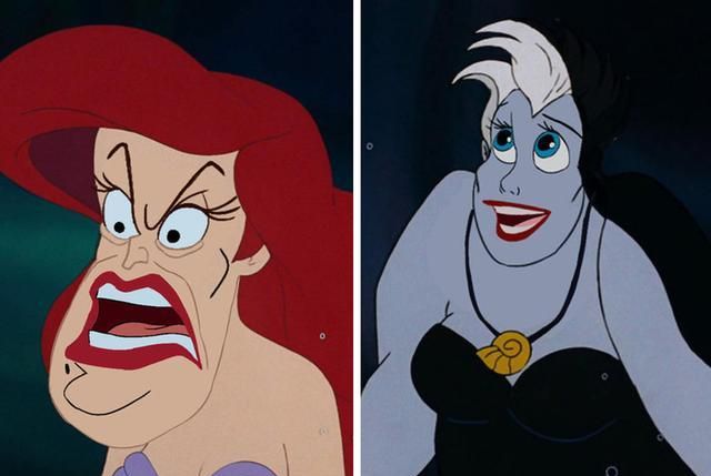 迪士尼公主和反派"换脸",小美人鱼亮了,花木兰最搞笑!