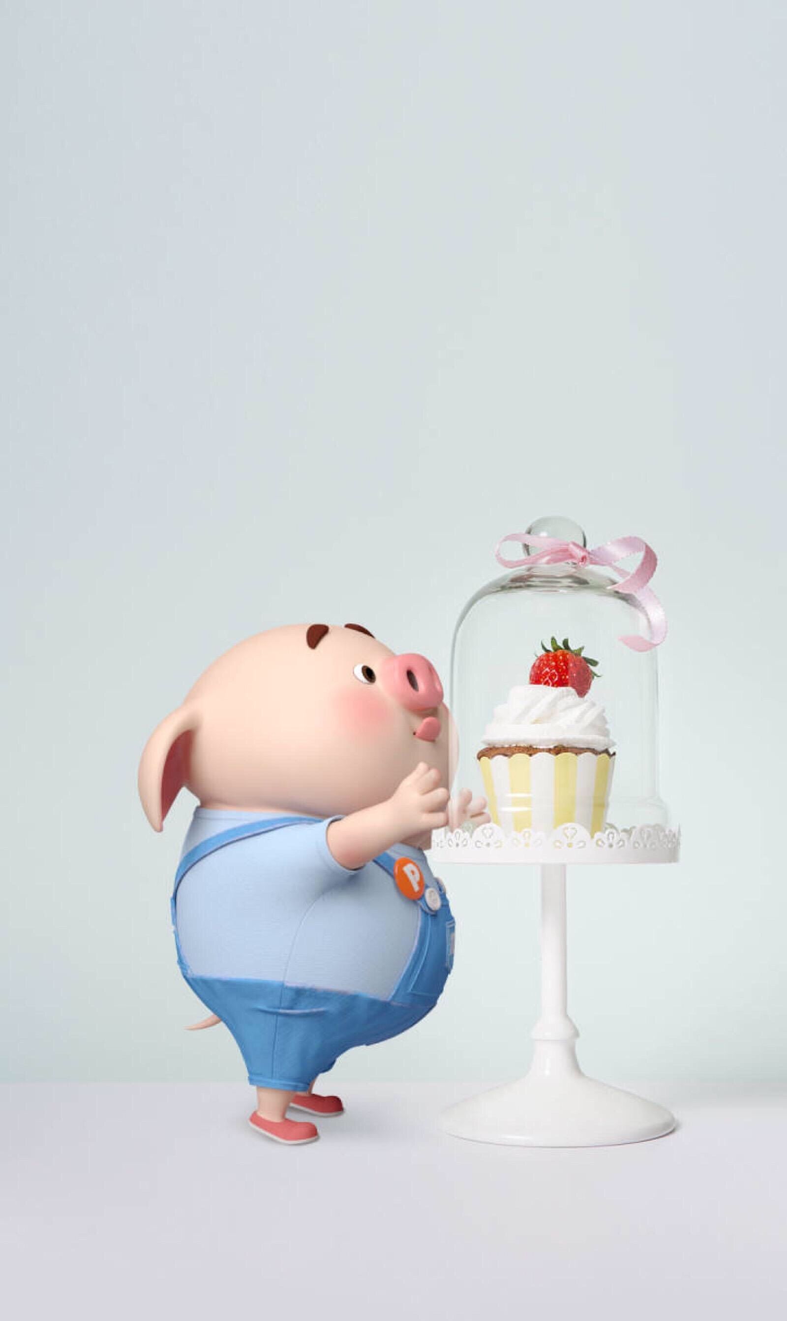 猪小屁手机壁纸世间惟你与美味不可辜负