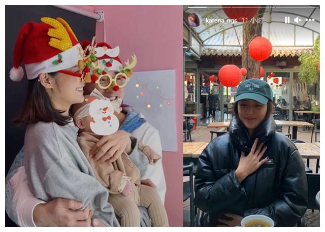 林峯一家三口过节秀幸福吴千语晒男友视角照面露娇羞超甜