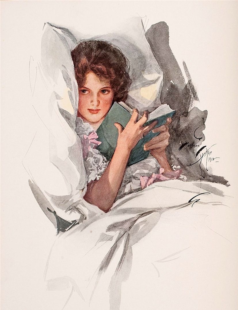 美人如花:19世纪美国黄金时代的插画家harrison fisher作品赏析_高清