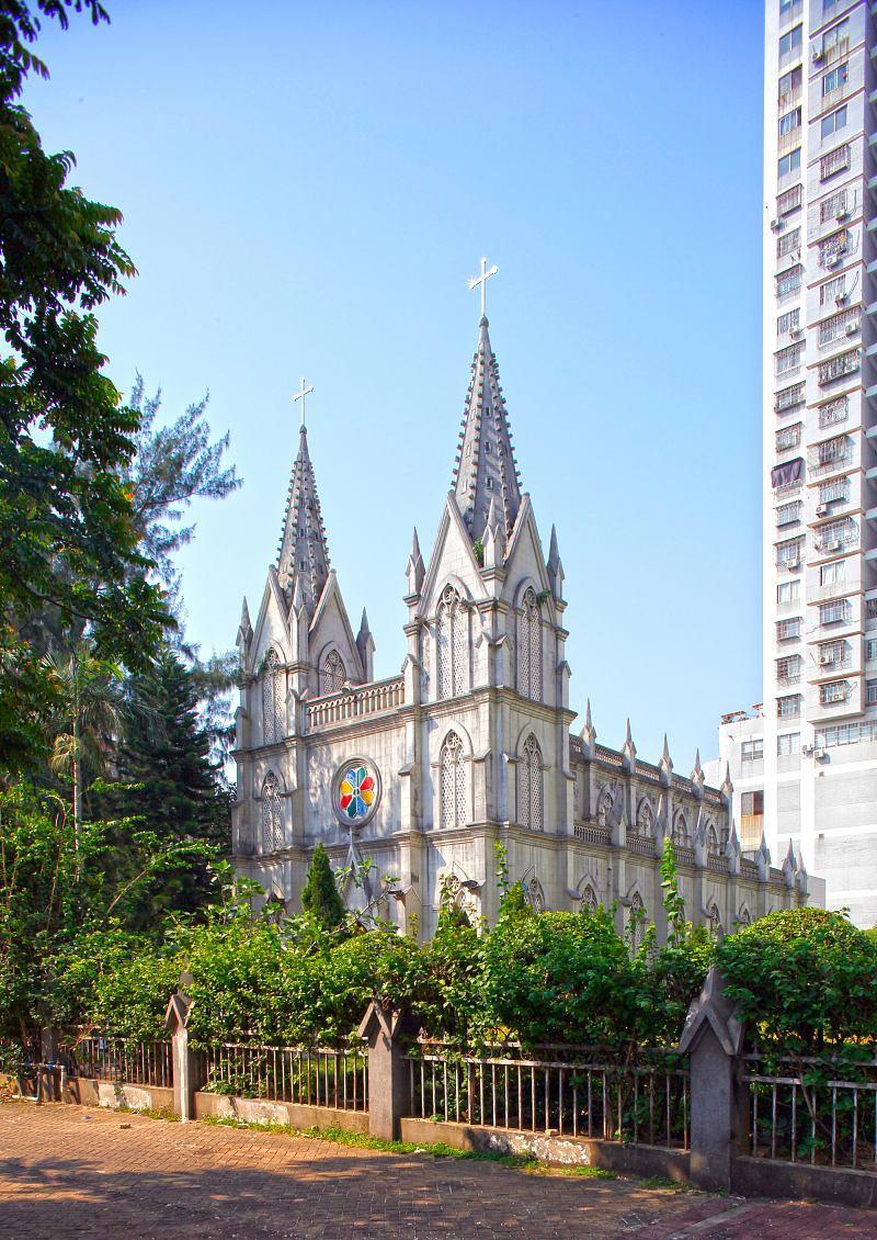 霞山天主教堂,真喜欢这种哥特式建筑!