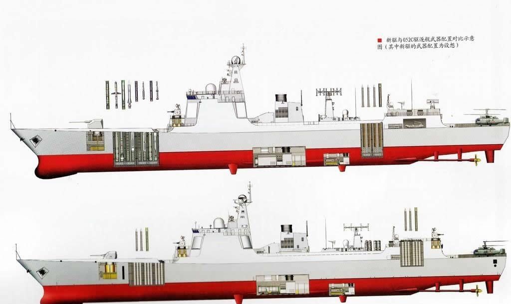 1 / 6 052d型防空驱逐舰曾展示了一项特殊的本领,那就是"共架发射"