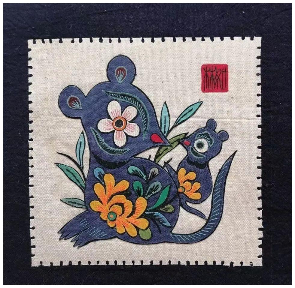 居家学艺布堆画教学第三期十二生肖鼠