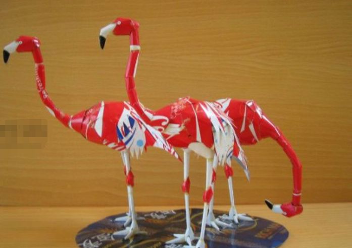 易拉罐手工制作大全:易拉罐做鸟类作品集