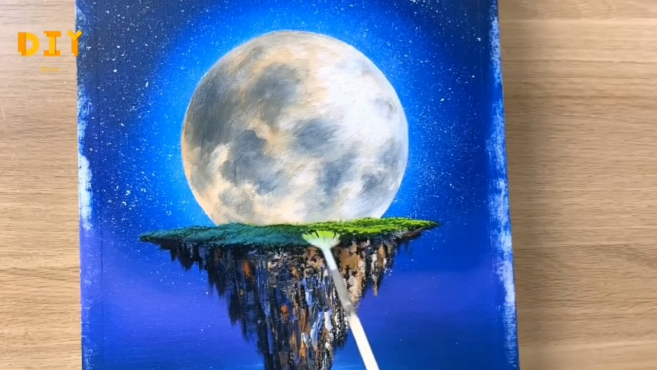 手工绘画小课堂,带你学习如何绘画樱花悬浮岛!