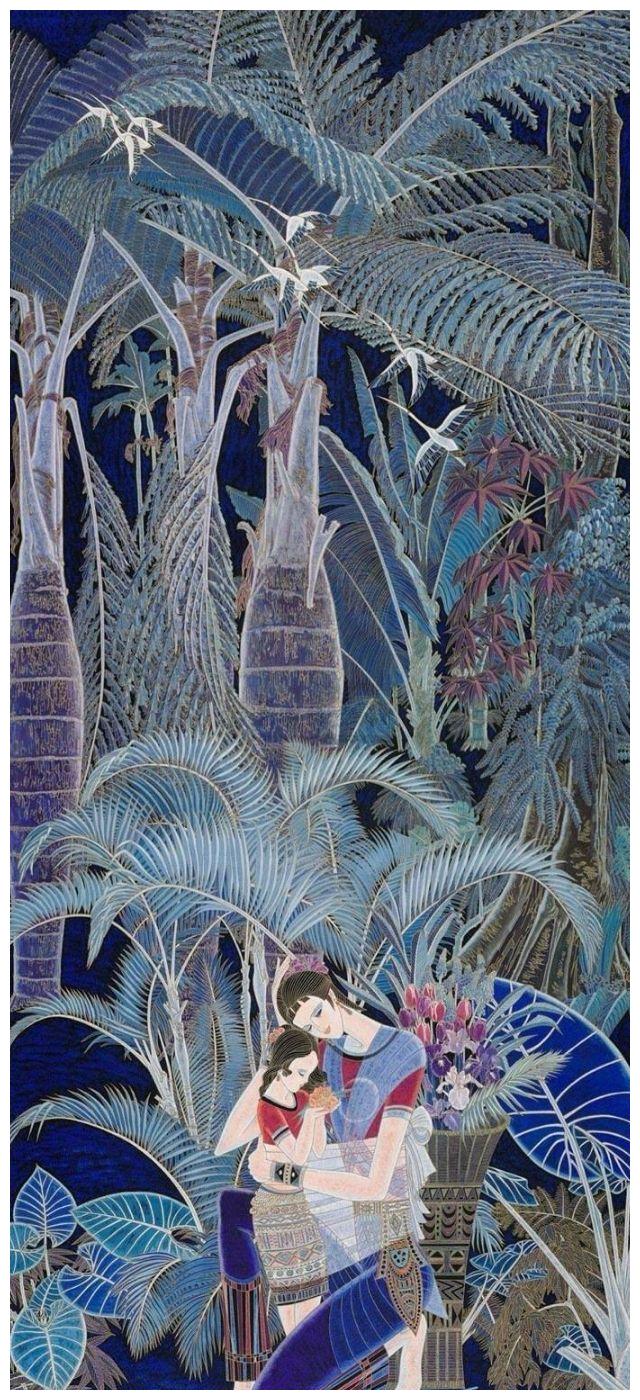 津门网现代重彩绘大师丁绍光绘西双版纳共赏