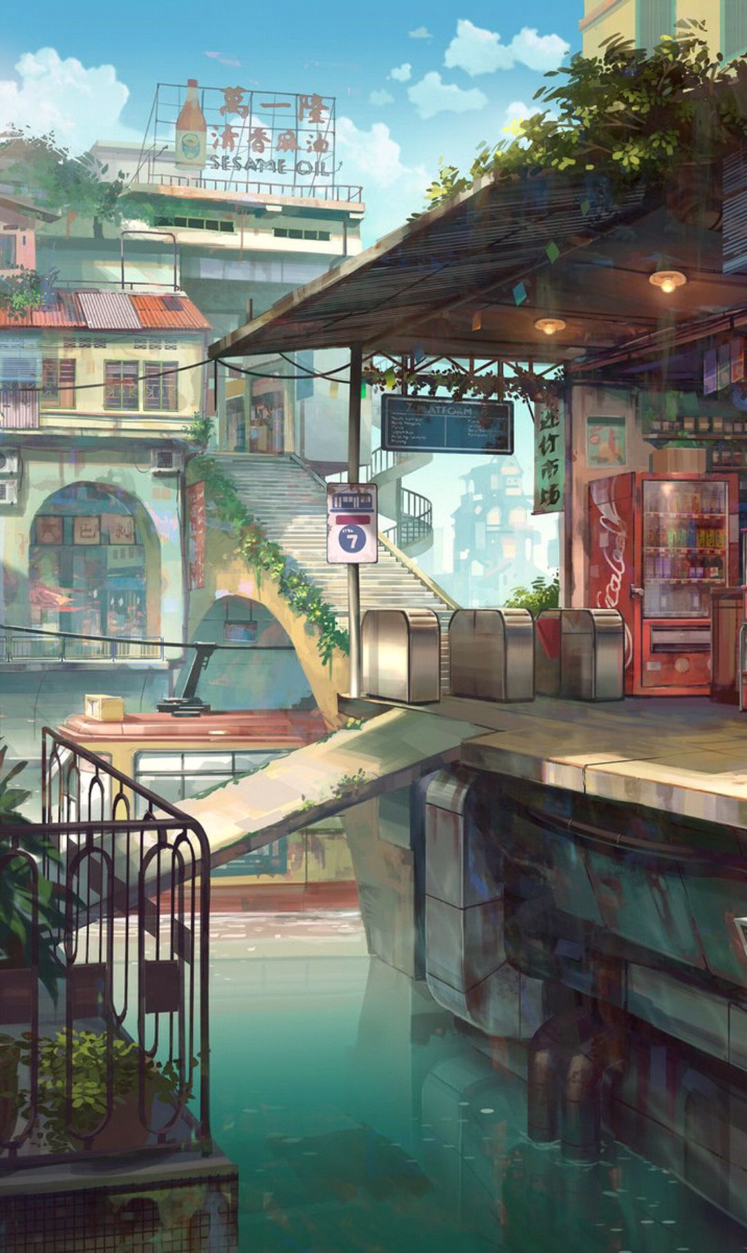 唯美风格动漫风景手机壁纸,每张都像一幅梦幻的画