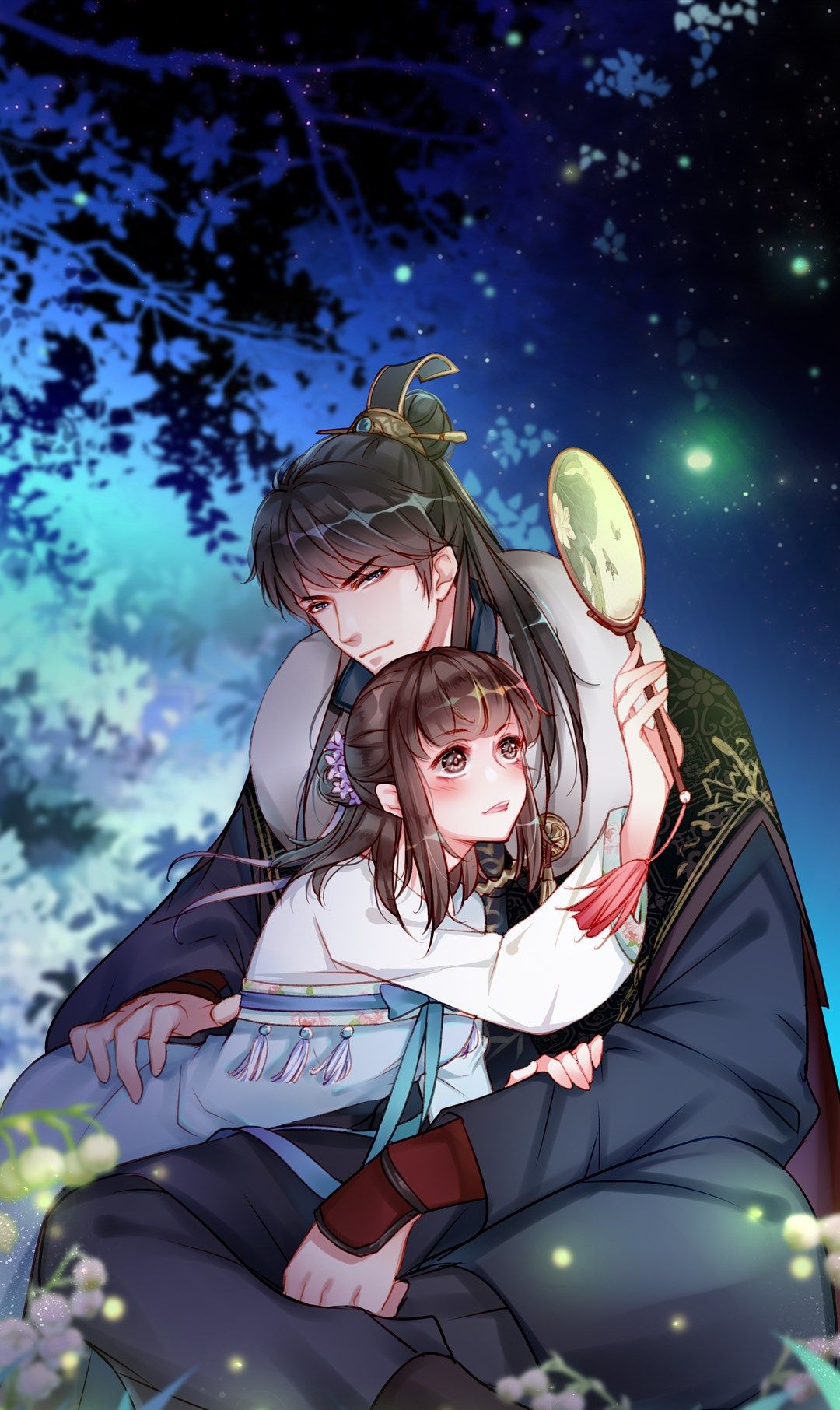 俏皮古风情侣插画,快意恩仇的武侠世界,也有可爱温馨的一面