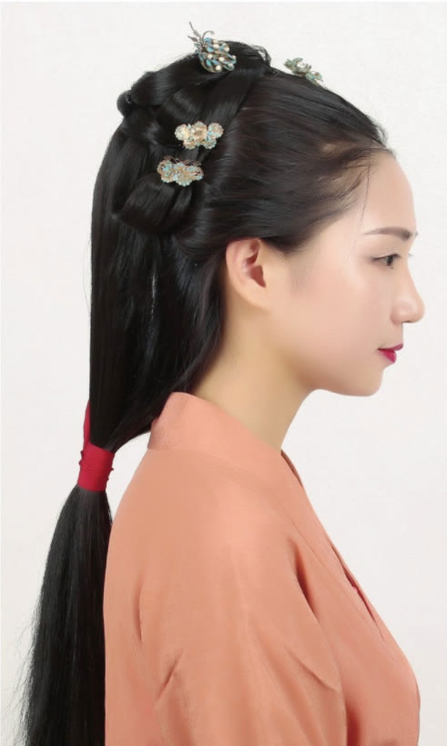 髻之美:侧垂髻披发造型|头发|假发片|发尾_新浪新闻