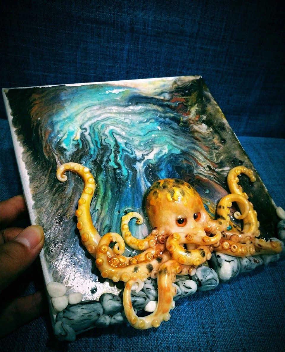 液体软陶流体画,半立体软陶壁画,水晶壁画