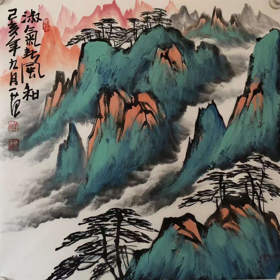 姜国华泼彩山水超然野逸气象万千