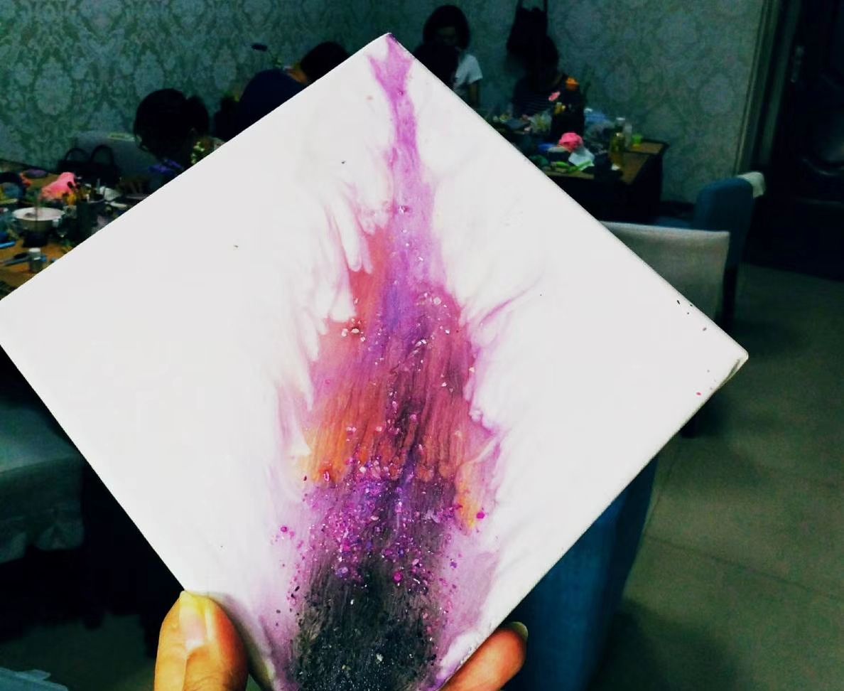 液体软陶流体画,半立体软陶壁画,水晶壁画