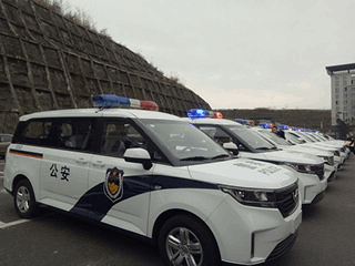 局办公大院——马上就要配发到一线去"虎虎生威"地给2022年的公安工作