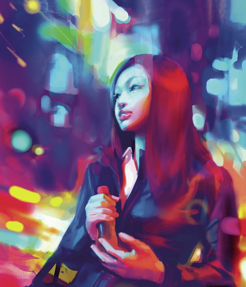 漫画家本杰明美女动漫插画集,厚涂水彩风格,极具个性
