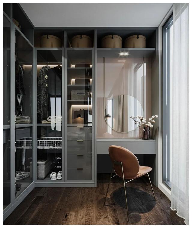 梳妆台与衣柜一体化设计,祝你实现女神梦!