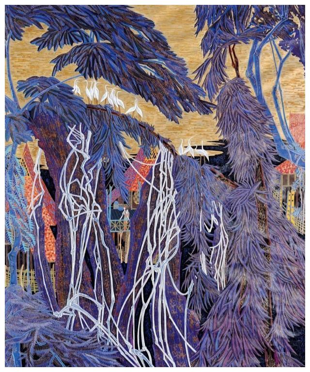 津门网现代重彩绘大师丁绍光绘西双版纳共赏