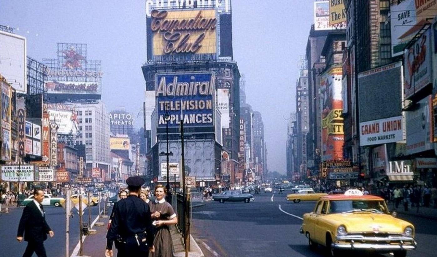 老照片:1960年代的美国纽约,繁华程度令人惊叹