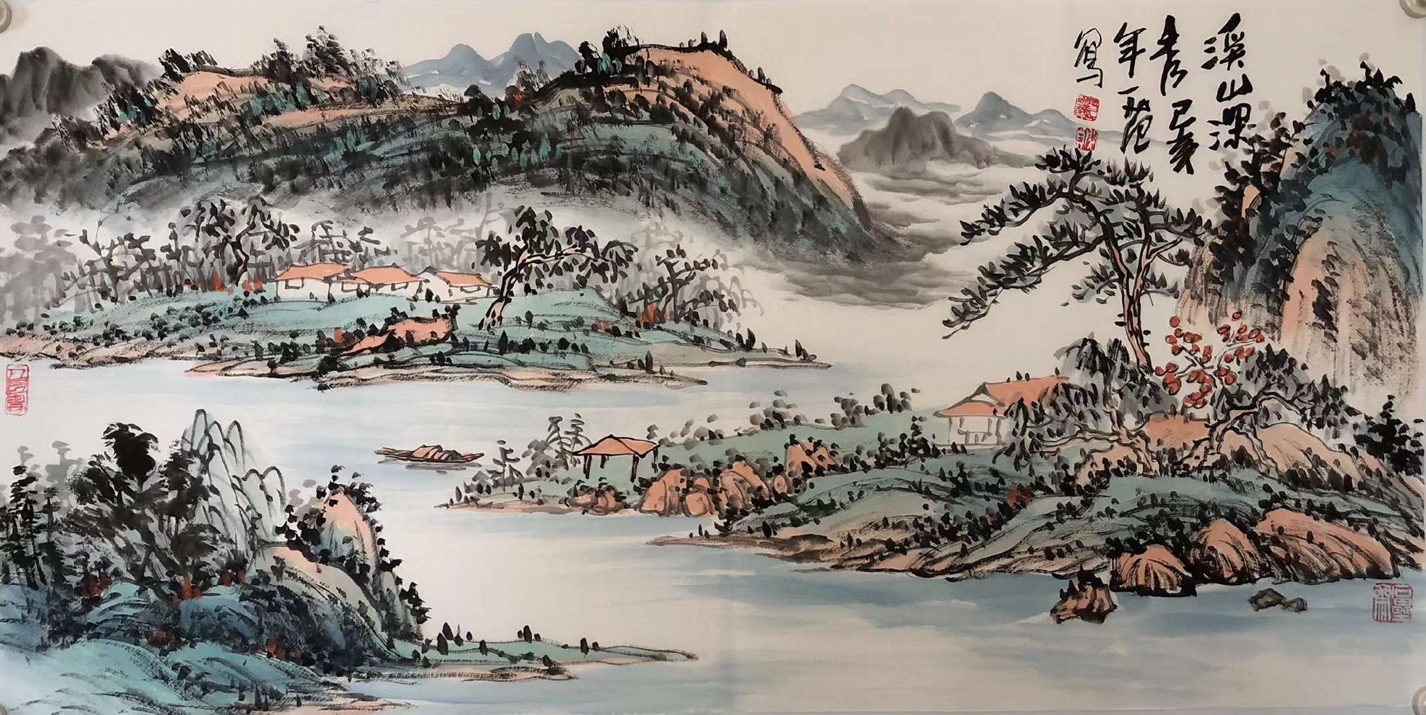 姜国华泼彩山水超然野逸气象万千