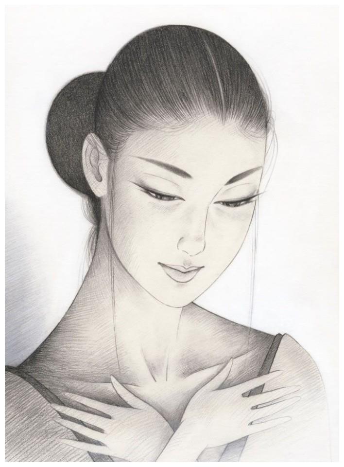 日本画家鹤田一郎唯美的浮世绘女性肖像绘画作品 图 鹤田 浮世绘 一郎 新浪新闻