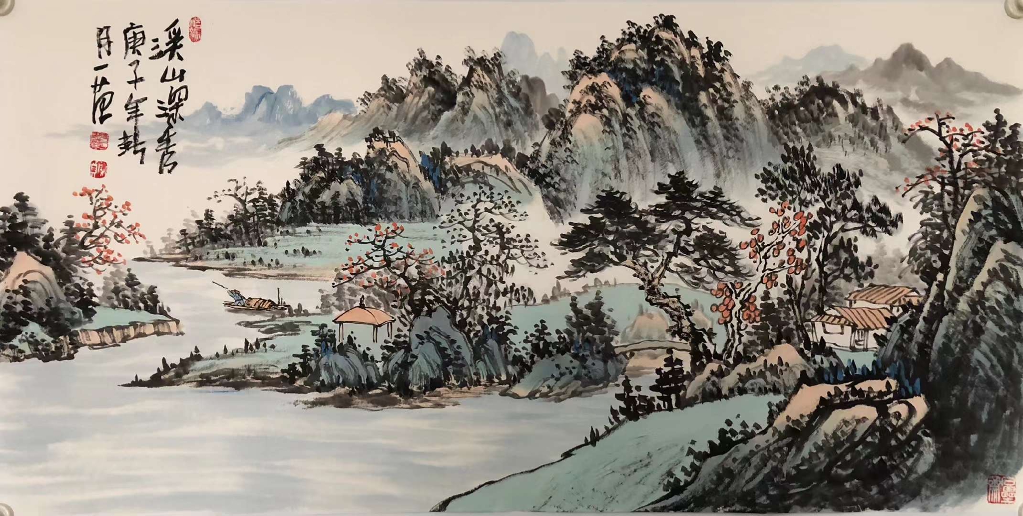 姜国华泼彩山水超然野逸气象万千