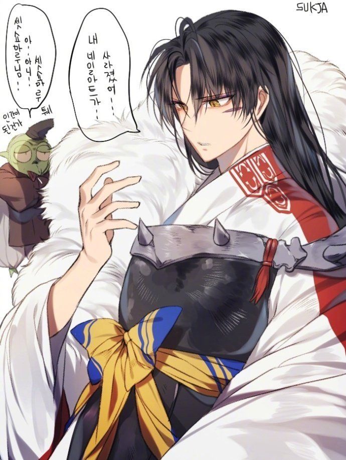 超帅的一家人的 杀生丸和犬夜叉都继承了犬夜叉的盛世美颜