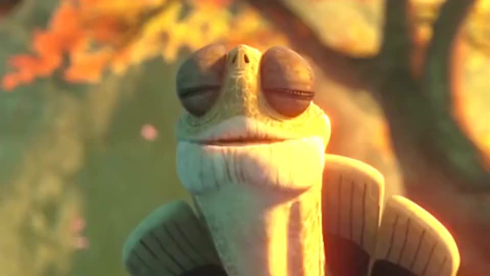 功夫熊猫 我觉得龟大师写的是一个氪字,你觉得呢?