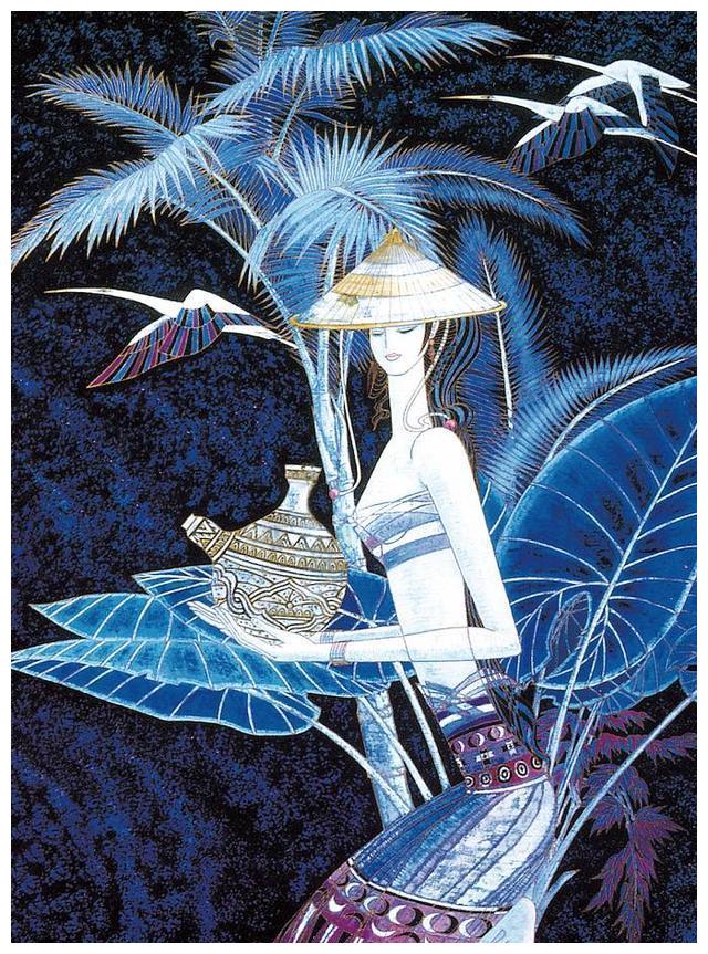 津门网现代重彩绘大师丁绍光绘西双版纳共赏