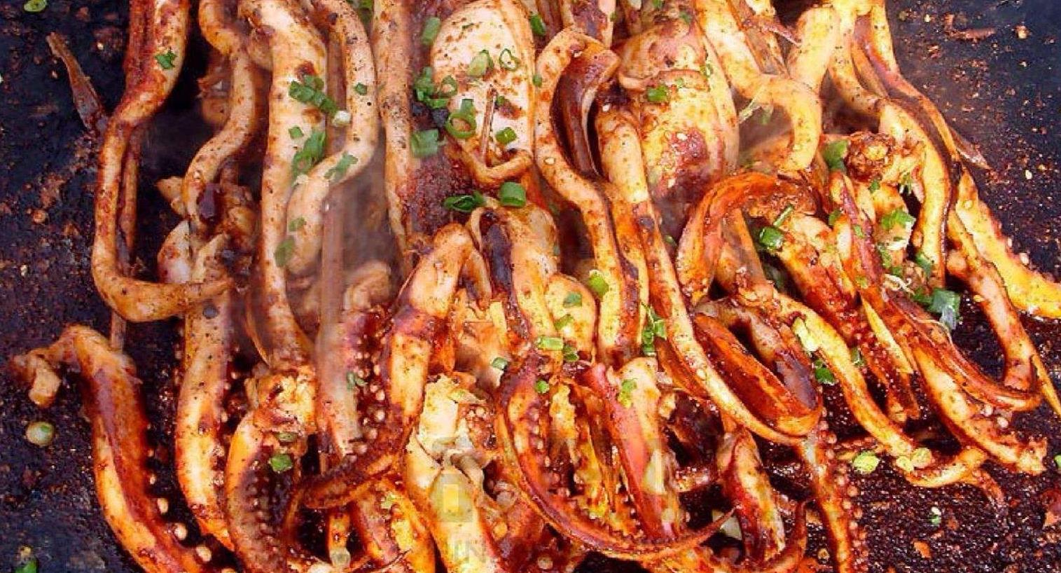 比烧烤还好吃孜然鱿鱼须香辣可口3分钟学会吃上就停不下来