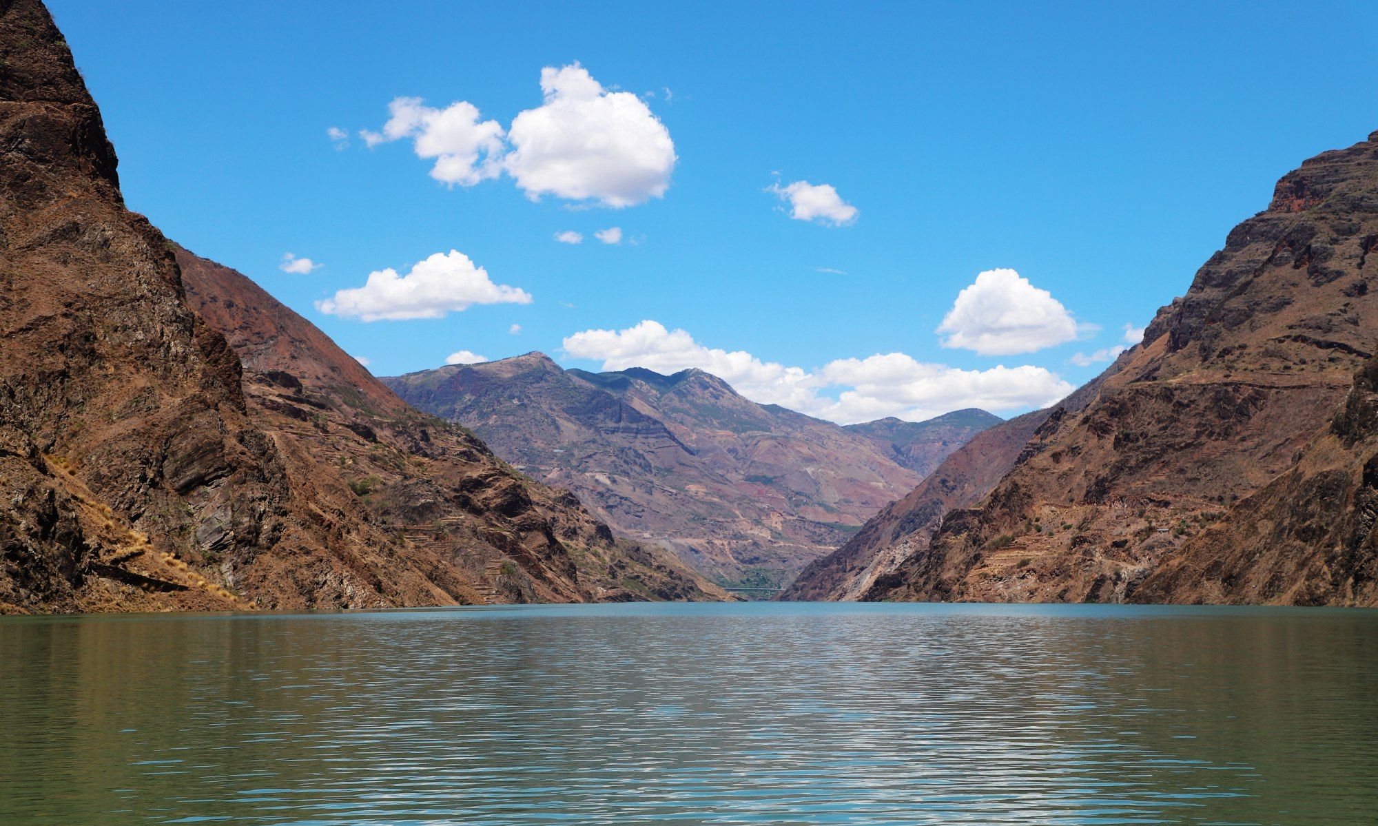 乌东德水电站禄劝库区风光高峡出平湖