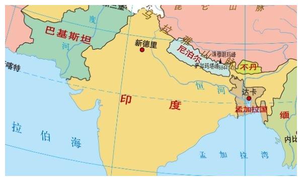 尼泊尔的地理位置