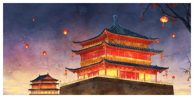 用一组古风插画画出最美长安