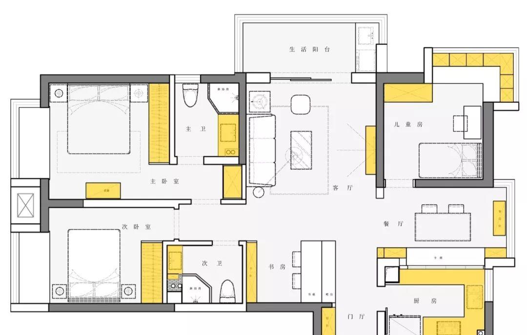 105平的北欧风三房,文艺范满满,朋友都好羡慕