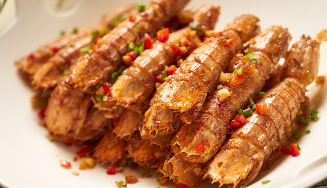 香烤椒盐皮皮虾鲜香入味超美味的家常菜用烤箱做懒人快手餐