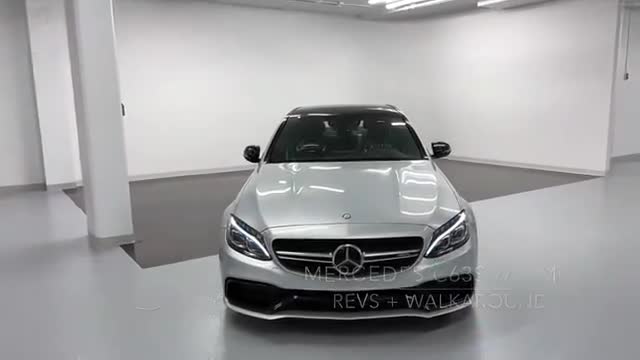 银灰色奔驰c63samg-revs walkaround