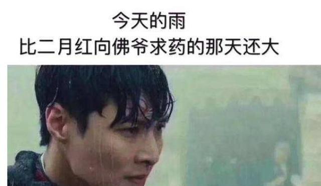各个电视剧里关于大雨磅礴的场景都被制作成了表情包,霸屏了!